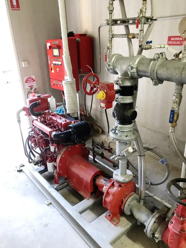 Supreme Fire Solutions red fire pump